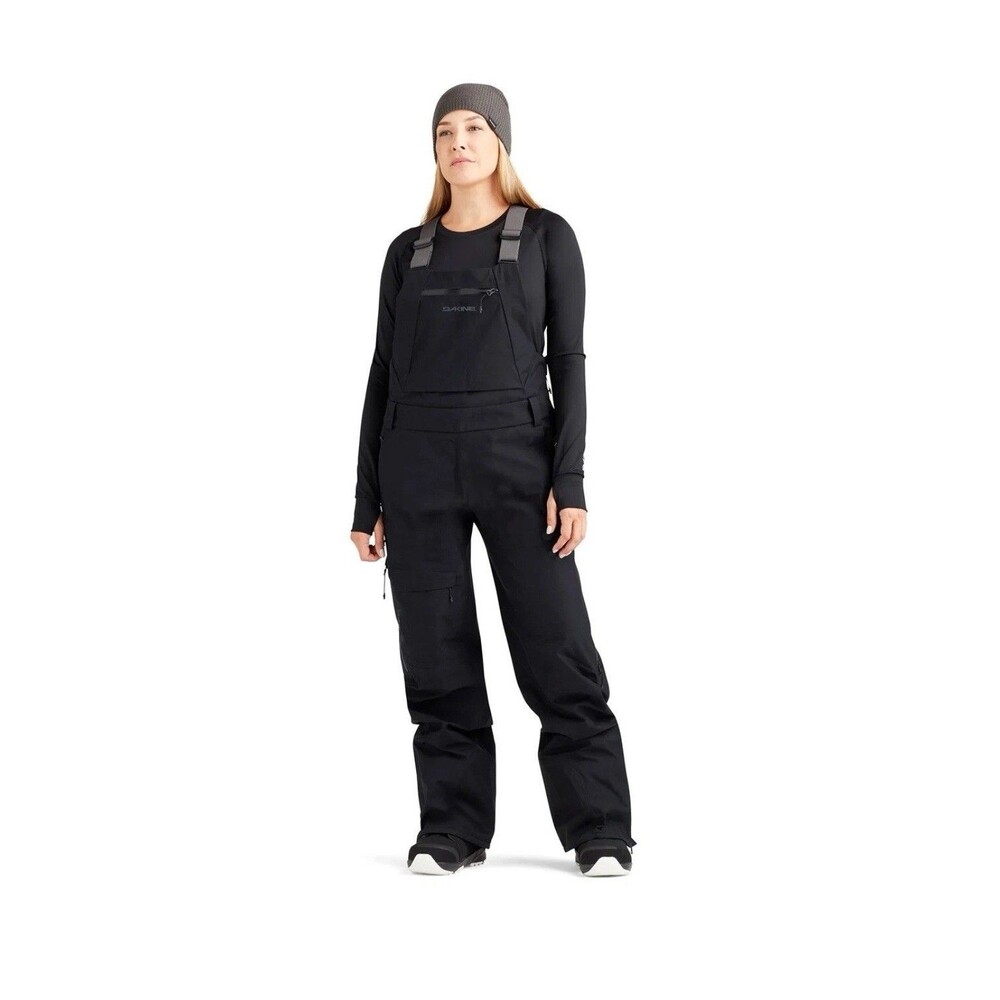 2023 NWT Womens Dakine Stoker Gore-Tex 3L Bib Pants Black $530 Recco PFC Free